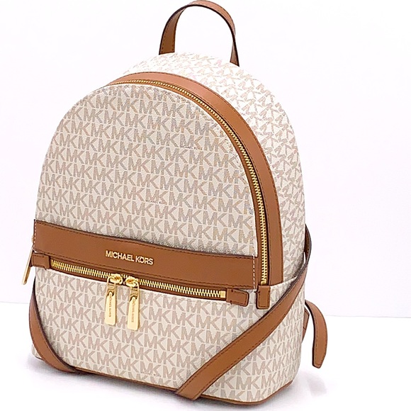 MICHAEL KORS KENLY MEDIUM BACKPACK VANILLA SIGNATURE COLOR - Picture 2 of 16